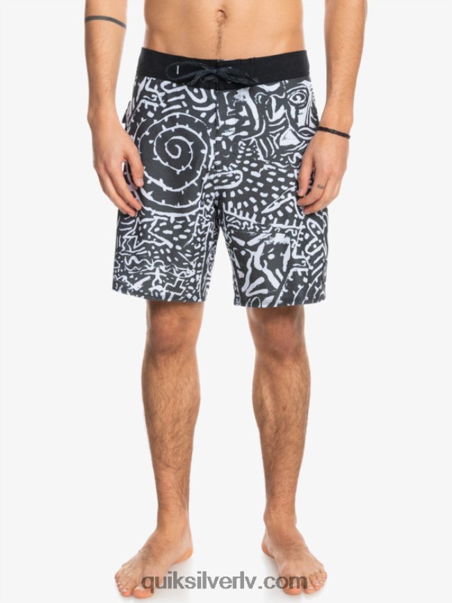 vīriešiem Quiksilver hempstretch 69 18 dēļu šorti melns 88064R1814