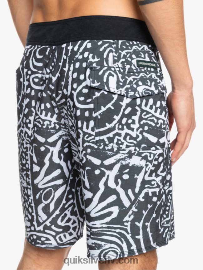 vīriešiem Quiksilver hempstretch 69 18 dēļu šorti melns 88064R1814