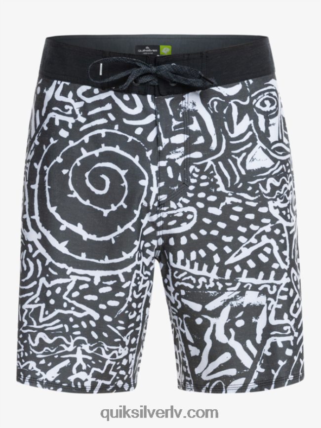 vīriešiem Quiksilver hempstretch 69 18 dēļu šorti melns 88064R1814