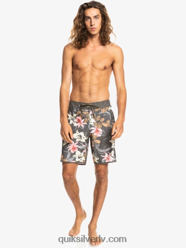 vīriešiem Quiksilver hempstretch ķemmīšgliemene 19 dēļu šorti asfalts 88064R1740