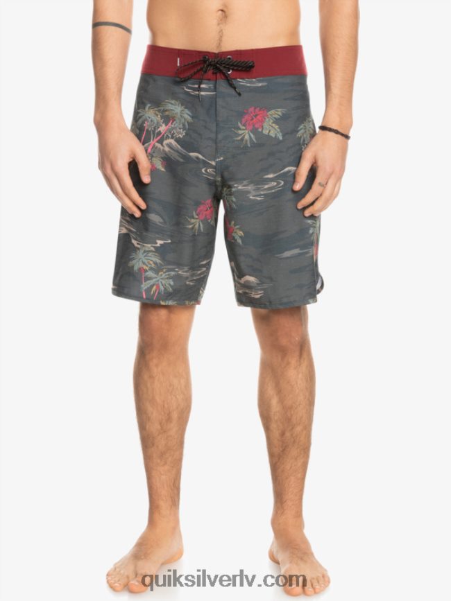 vīriešiem Quiksilver hempstretch ķemmīšgliemene 19 dēļu šorti asfalts 88064R1742