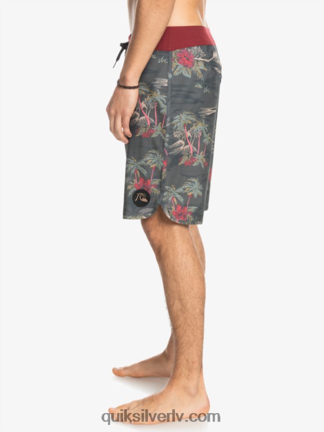 vīriešiem Quiksilver hempstretch ķemmīšgliemene 19 dēļu šorti asfalts 88064R1742