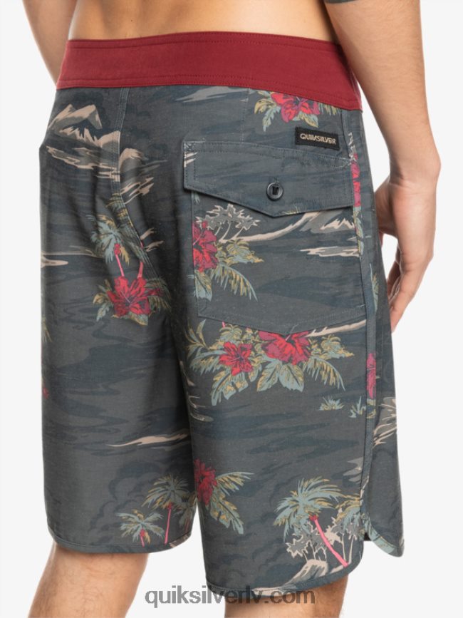vīriešiem Quiksilver hempstretch ķemmīšgliemene 19 dēļu šorti asfalts 88064R1742
