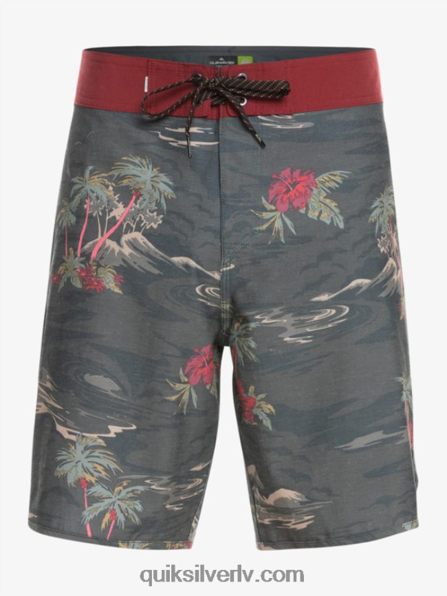 vīriešiem Quiksilver hempstretch ķemmīšgliemene 19 dēļu šorti asfalts 88064R1742