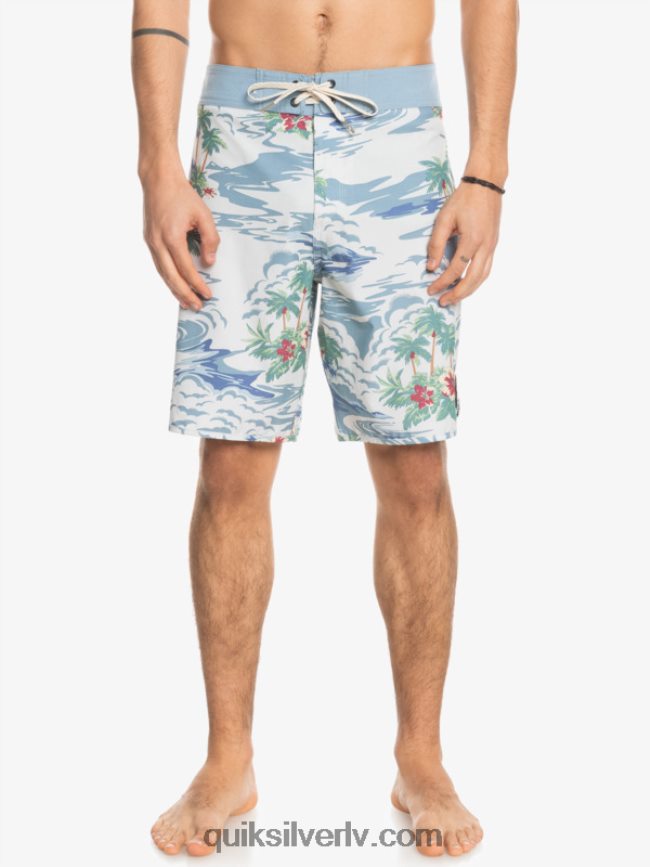 vīriešiem Quiksilver hempstretch ķemmīšgliemene 19 dēļu šorti bērzs 88064R1739
