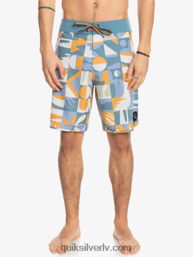 vīriešiem Quiksilver hempstretch ķemmīšgliemene 19 dēļu šorti ešlija zila 88064R1743