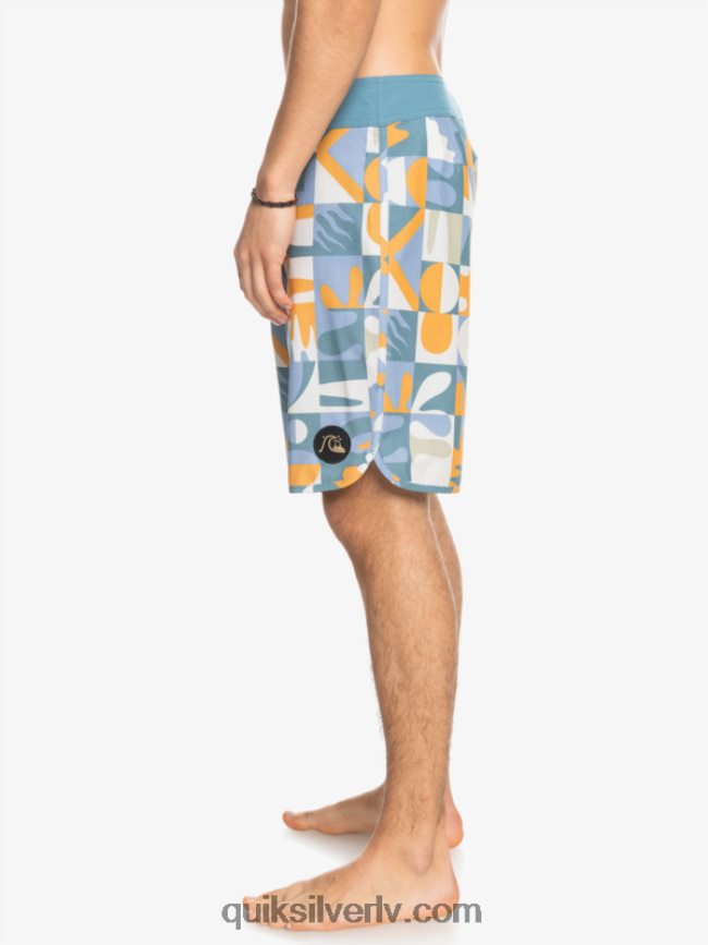 vīriešiem Quiksilver hempstretch ķemmīšgliemene 19 dēļu šorti ešlija zila 88064R1743