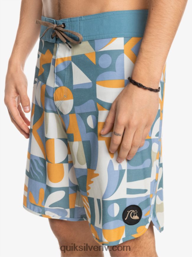 vīriešiem Quiksilver hempstretch ķemmīšgliemene 19 dēļu šorti ešlija zila 88064R1743
