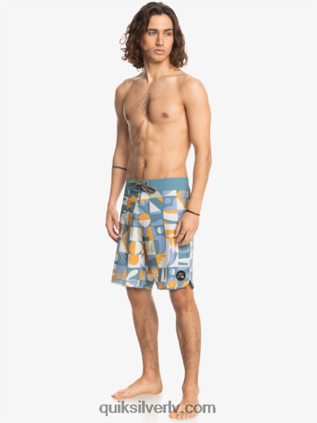vīriešiem Quiksilver hempstretch ķemmīšgliemene 19 dēļu šorti ešlija zila 88064R1743