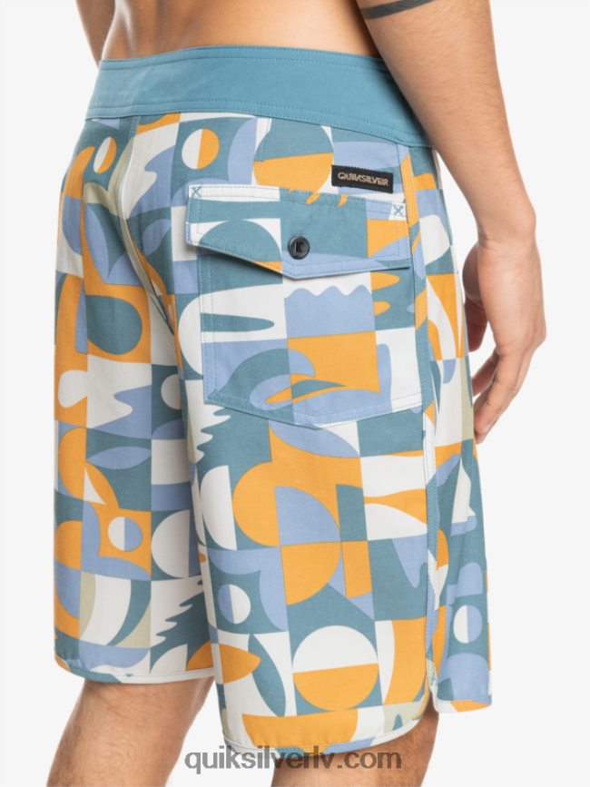 vīriešiem Quiksilver hempstretch ķemmīšgliemene 19 dēļu šorti ešlija zila 88064R1743
