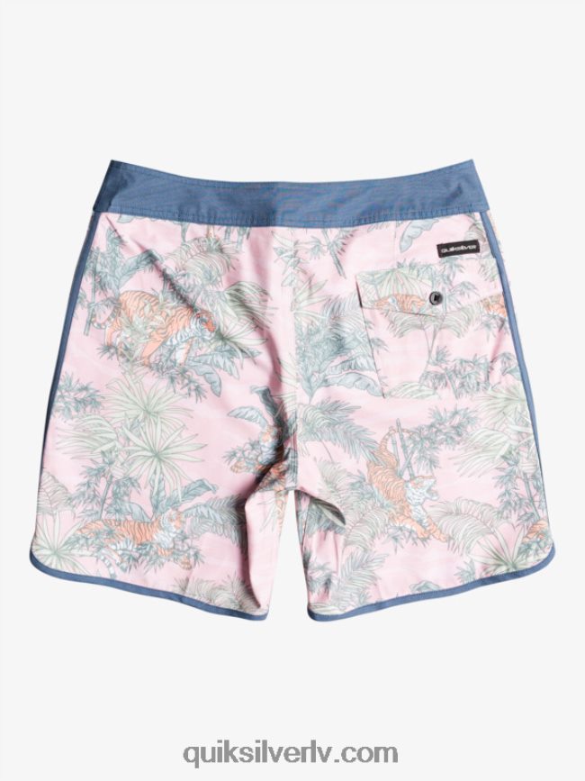 vīriešiem Quiksilver hempstretch ķemmīšgliemene 19 dēļu šorti g-zemes plīvura roze 88064R1744