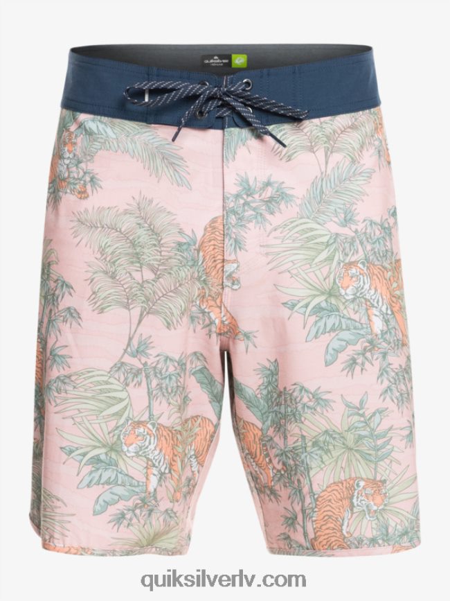 vīriešiem Quiksilver hempstretch ķemmīšgliemene 19 dēļu šorti g-zemes plīvura roze 88064R1744