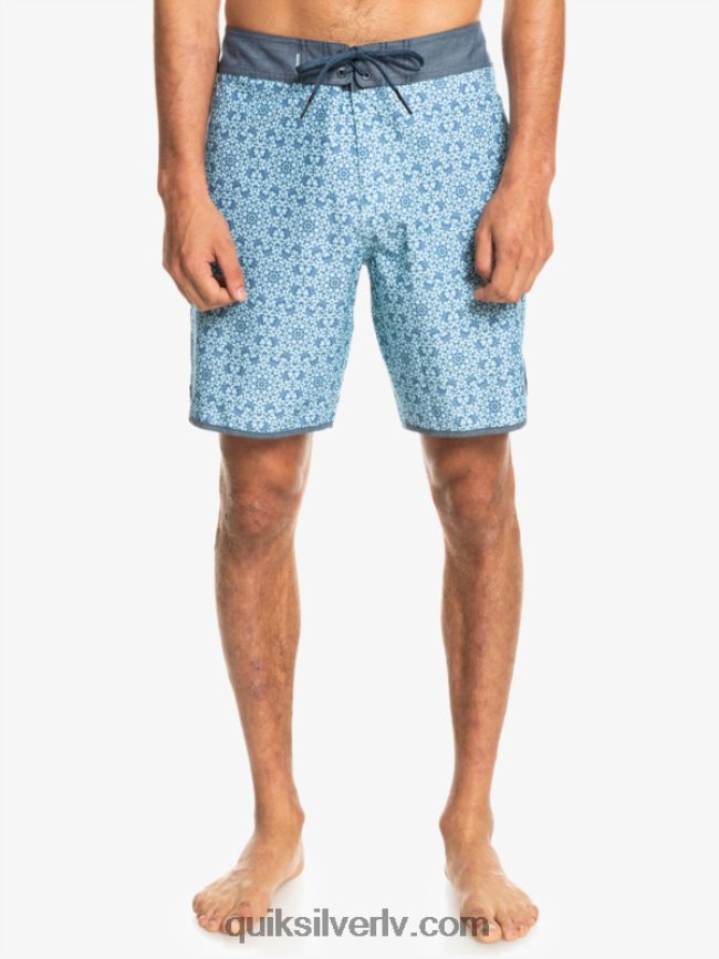 vīriešiem Quiksilver hempstretch ķemmīšgliemene 19 dēļu šorti zils stikls 88064R1741