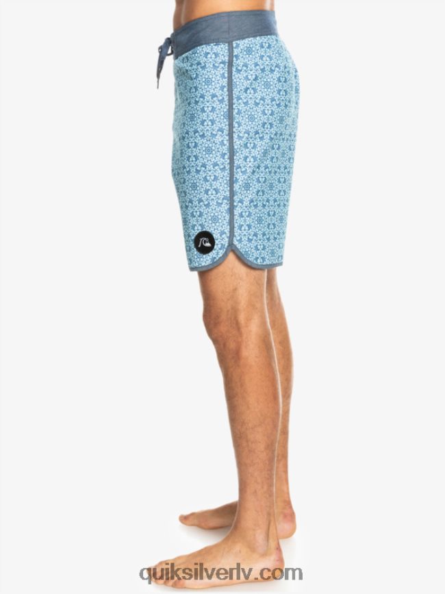 vīriešiem Quiksilver hempstretch ķemmīšgliemene 19 dēļu šorti zils stikls 88064R1741
