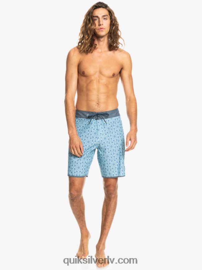 vīriešiem Quiksilver hempstretch ķemmīšgliemene 19 dēļu šorti zils stikls 88064R1741