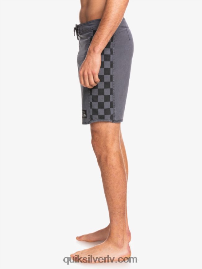 vīriešiem Quiksilver hempstretch oriģinālā arka mazgāti 18 dēļu šorti melns 88064R1671