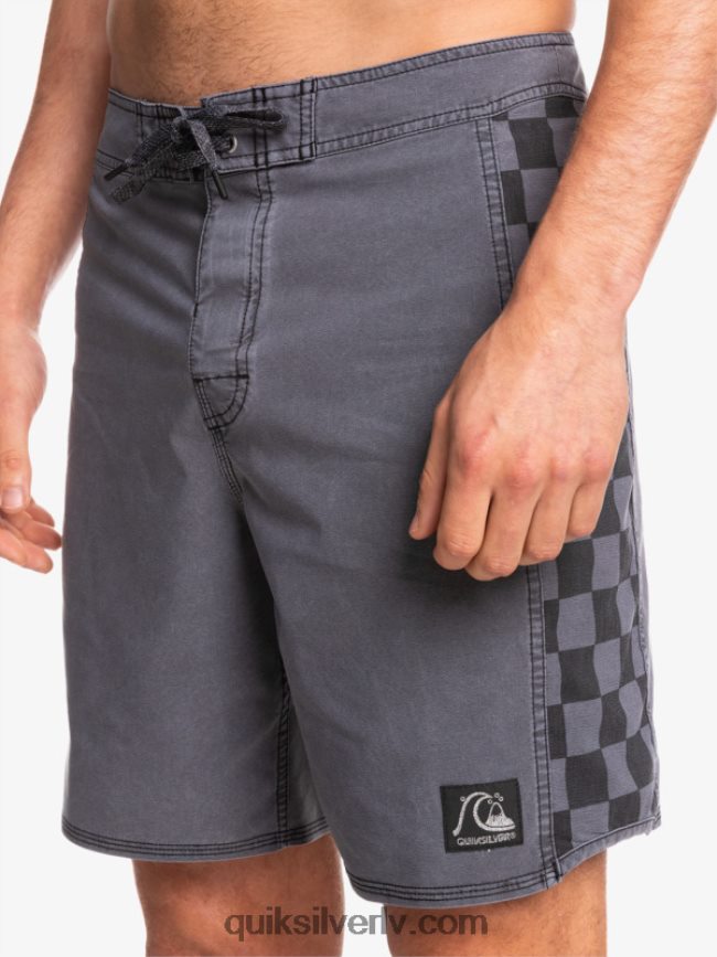 vīriešiem Quiksilver hempstretch oriģinālā arka mazgāti 18 dēļu šorti melns 88064R1671