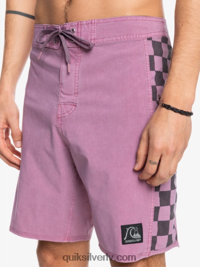 vīriešiem Quiksilver hempstretch oriģinālā arka mazgāti 18 dēļu šorti putekļaina orhideja 88064R1669