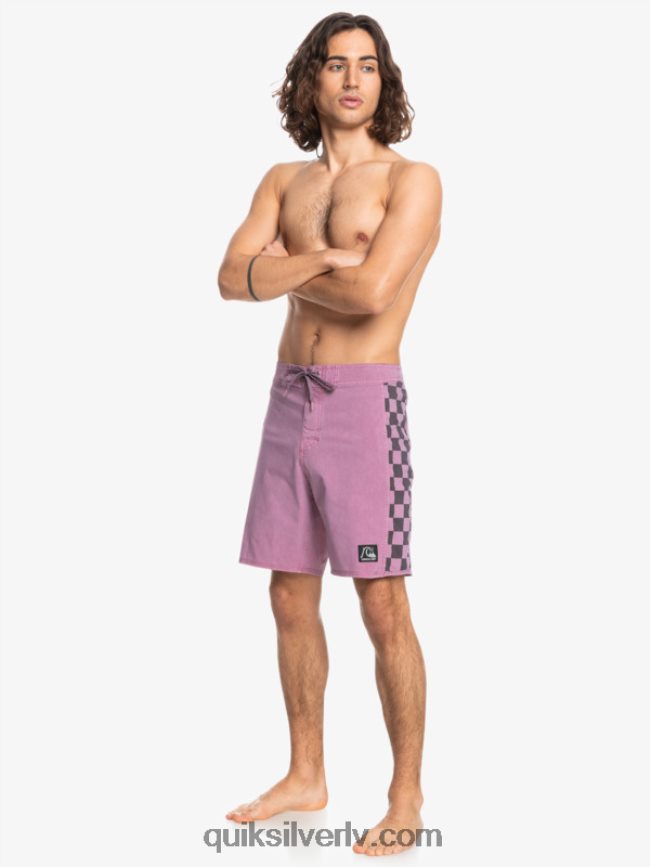 vīriešiem Quiksilver hempstretch oriģinālā arka mazgāti 18 dēļu šorti putekļaina orhideja 88064R1669