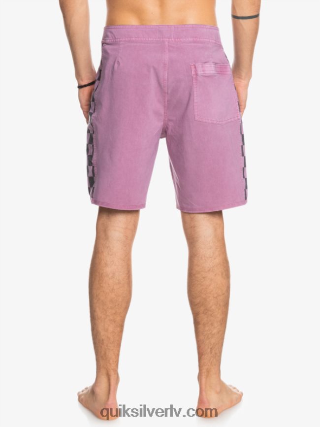 vīriešiem Quiksilver hempstretch oriģinālā arka mazgāti 18 dēļu šorti putekļaina orhideja 88064R1669
