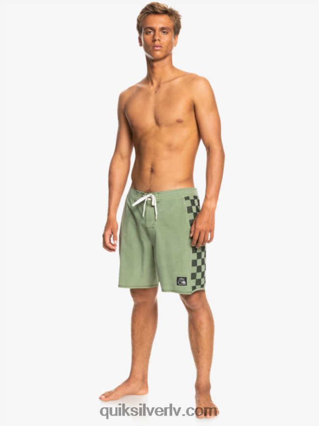 vīriešiem Quiksilver hempstretch oriģinālā arka mazgāti 18 dēļu šorti timiāns 88064R1672