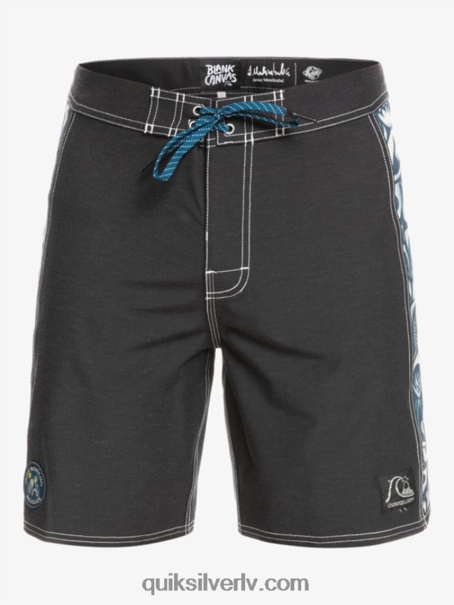 vīriešiem Quiksilver hempstretch oriģināls arch blank canvas 18 boardšorti javier mendizabal - melns 88064R1823
