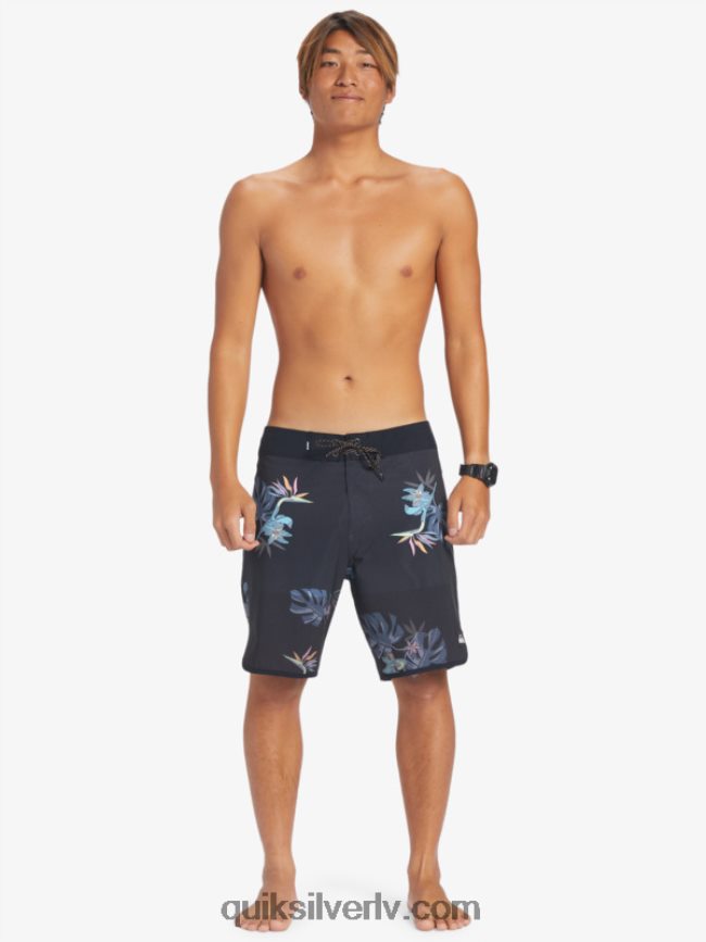 vīriešiem Quiksilver highlite ķemmīšgliemeņu 19 dēļu šorti melns 88064R24