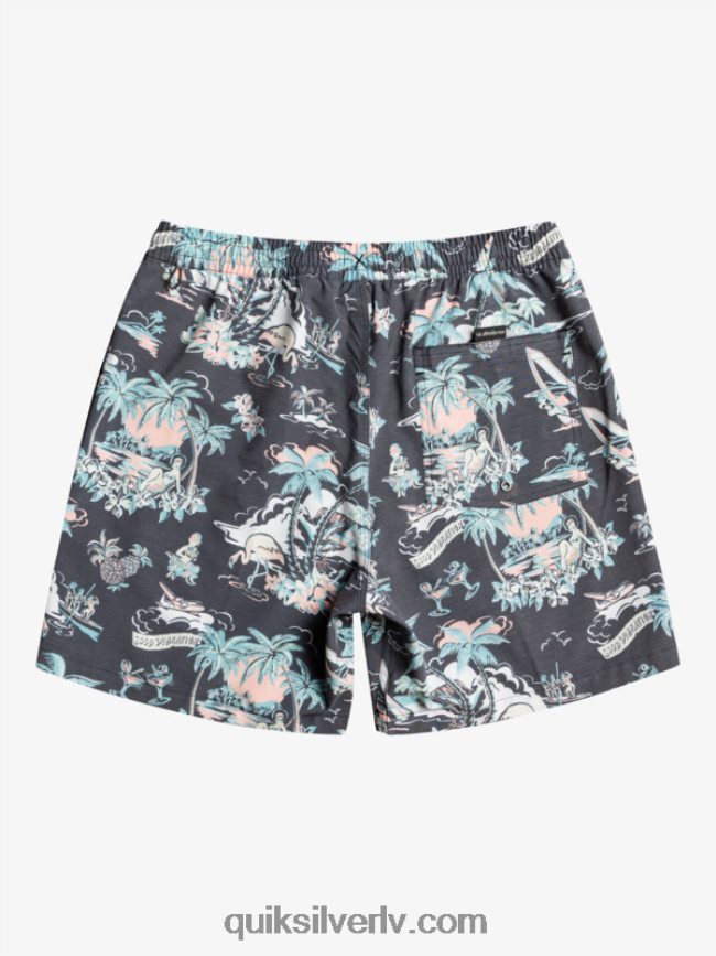 vīriešiem Quiksilver hotel paradiso 17 zalves hotel paradiso - melns 88064R1765