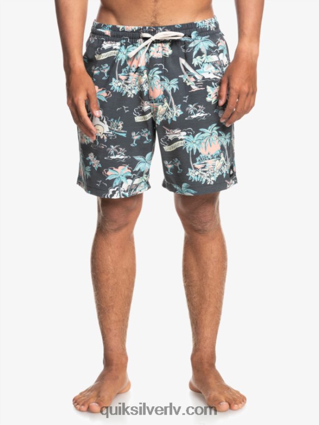 vīriešiem Quiksilver hotel paradiso 17 zalves hotel paradiso - melns 88064R1765