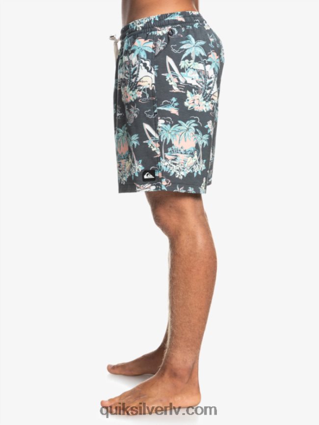 vīriešiem Quiksilver hotel paradiso 17 zalves hotel paradiso - melns 88064R1765