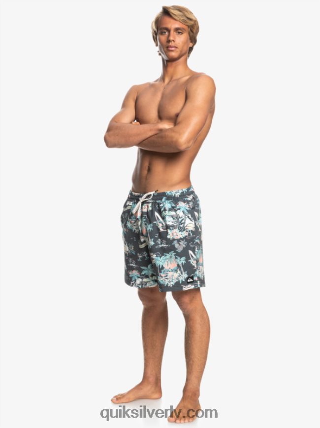 vīriešiem Quiksilver hotel paradiso 17 zalves hotel paradiso - melns 88064R1765