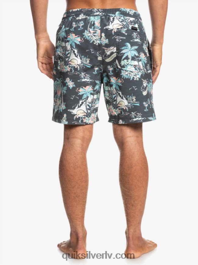 vīriešiem Quiksilver hotel paradiso 17 zalves hotel paradiso - melns 88064R1765