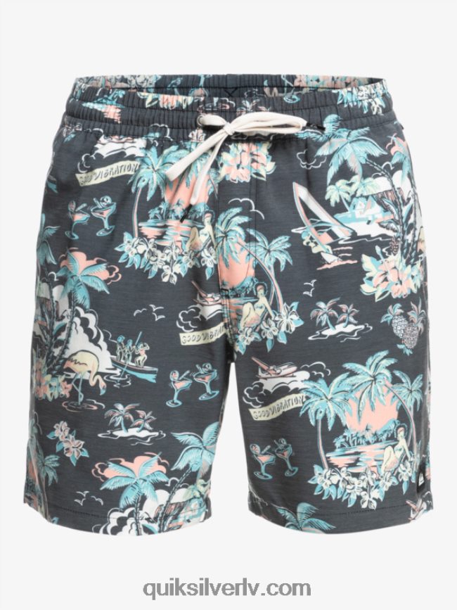 vīriešiem Quiksilver hotel paradiso 17 zalves hotel paradiso - melns 88064R1765