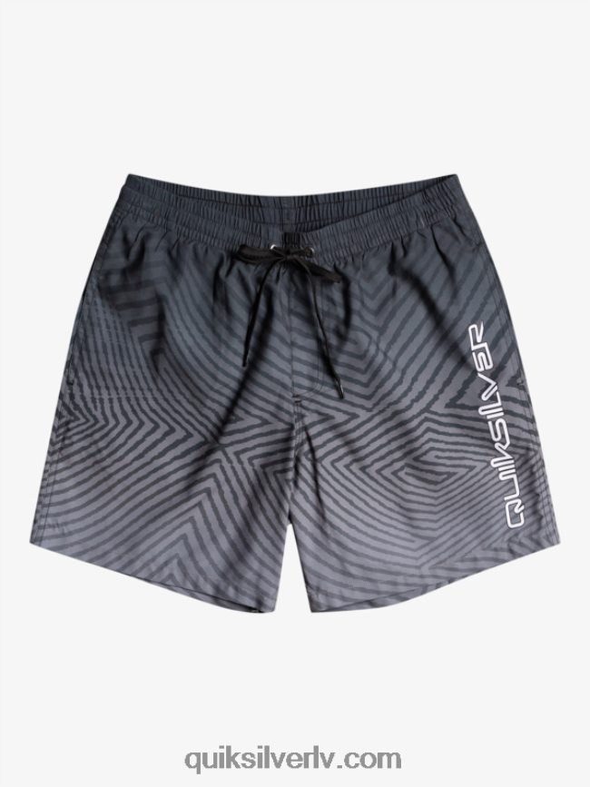 vīriešiem Quiksilver ikdienas deformēts logo 17 zalves melns 88064R1180