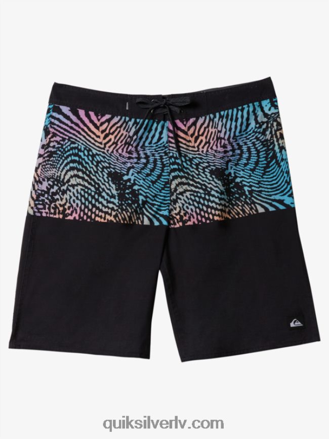 vīriešiem Quiksilver ikdienas iedalījums 20 dēļu šorti melns 88064R669