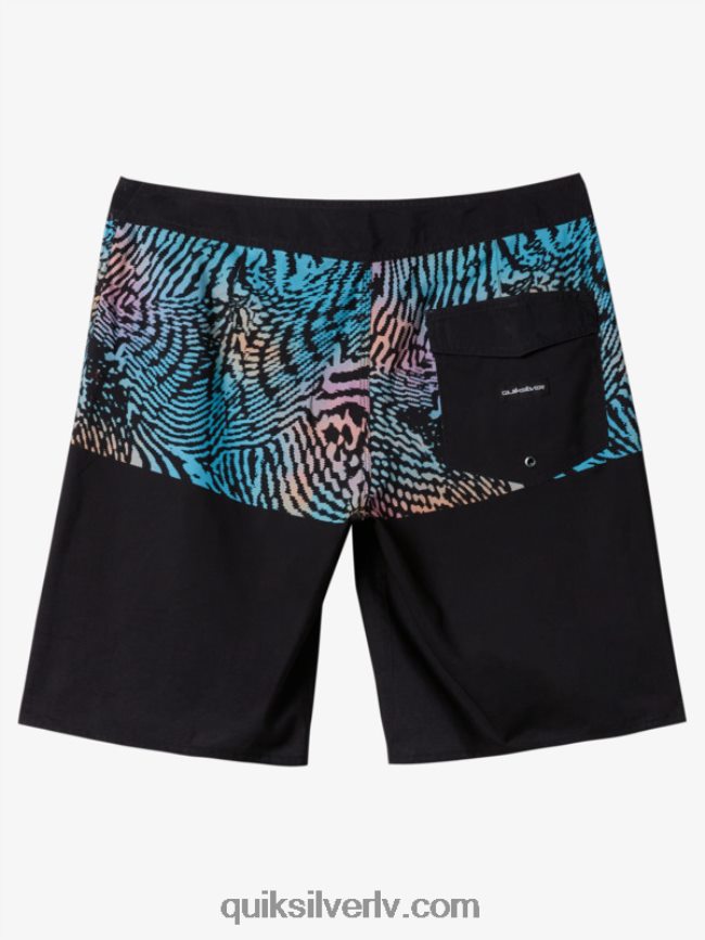 vīriešiem Quiksilver ikdienas iedalījums 20 dēļu šorti melns 88064R669