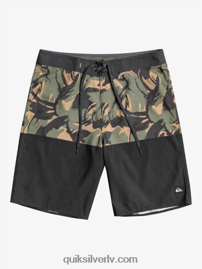 vīriešiem Quiksilver ikdienas iedalījums 20 dēļu šorti melns 88064R671