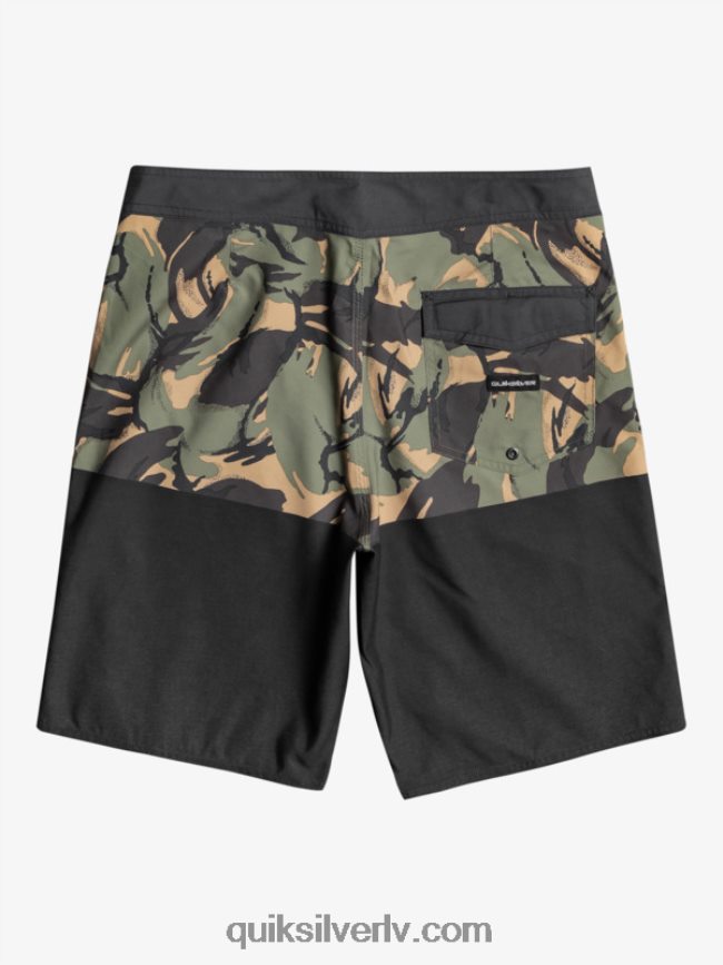 vīriešiem Quiksilver ikdienas iedalījums 20 dēļu šorti melns 88064R671