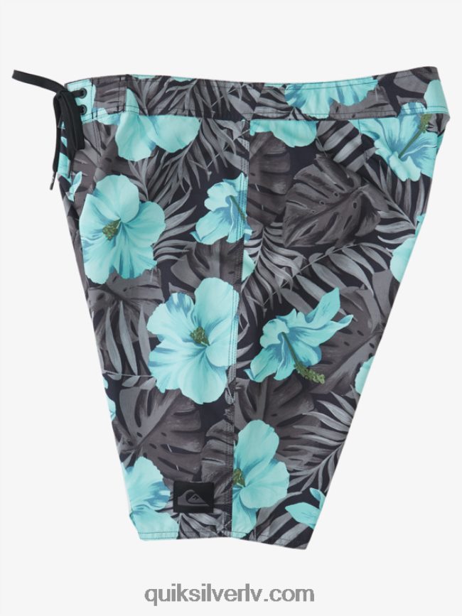 vīriešiem Quiksilver ikdienas klasiski ziedu 20 dēļu šorti melns d ziedu 88064R1683