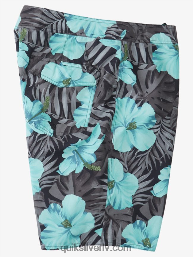 vīriešiem Quiksilver ikdienas klasiski ziedu 20 dēļu šorti melns d ziedu 88064R1683