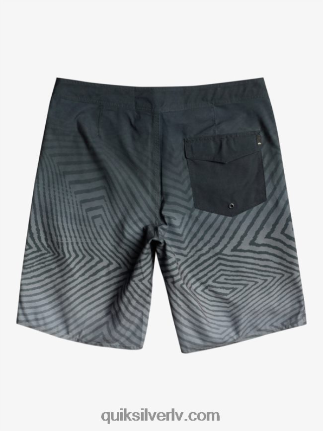 vīriešiem Quiksilver ikdienas velku izbalināt 20 dēļu šorti melns 88064R1281