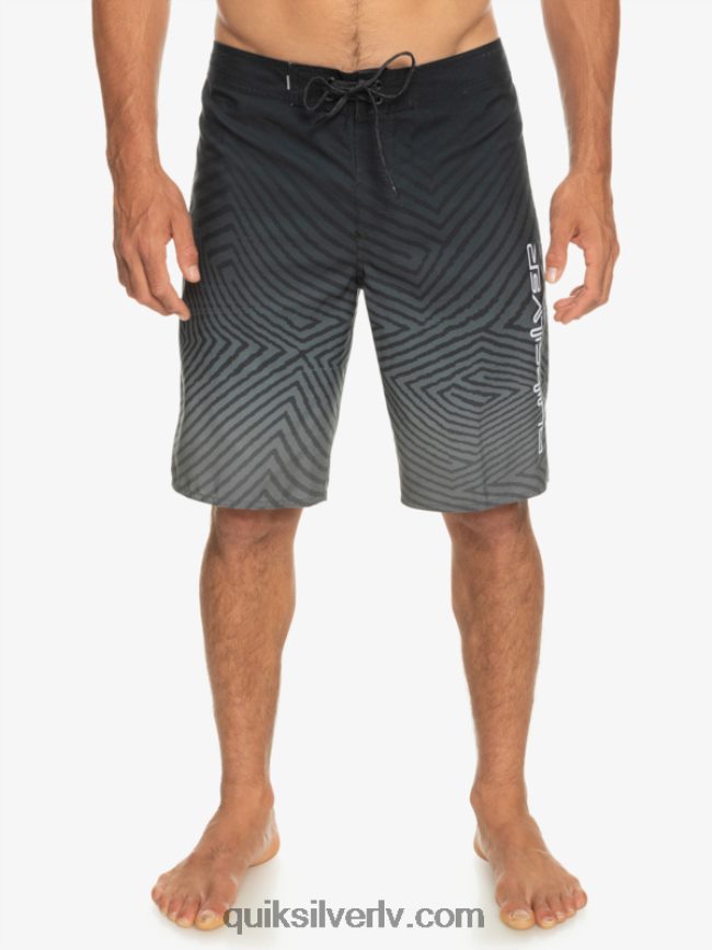 vīriešiem Quiksilver ikdienas velku izbalināt 20 dēļu šorti melns 88064R1281