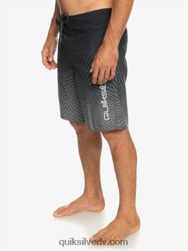 vīriešiem Quiksilver ikdienas velku izbalināt 20 dēļu šorti melns 88064R1281