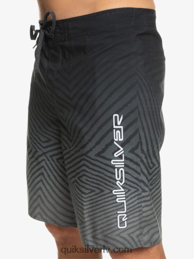 vīriešiem Quiksilver ikdienas velku izbalināt 20 dēļu šorti melns 88064R1281