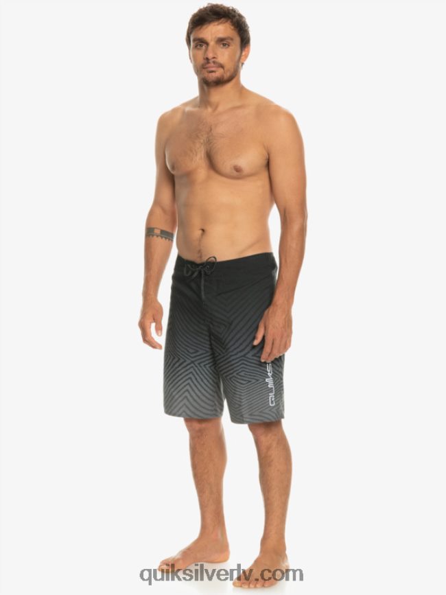vīriešiem Quiksilver ikdienas velku izbalināt 20 dēļu šorti melns 88064R1281