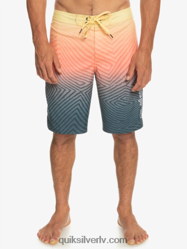 vīriešiem Quiksilver ikdienas velku izbalināt 20 dēļu šorti pusnakts flote 88064R1284