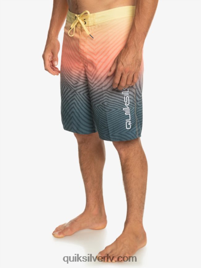 vīriešiem Quiksilver ikdienas velku izbalināt 20 dēļu šorti pusnakts flote 88064R1284