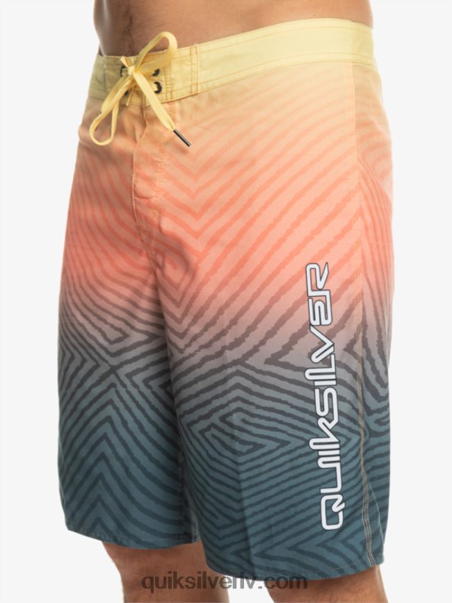 vīriešiem Quiksilver ikdienas velku izbalināt 20 dēļu šorti pusnakts flote 88064R1284