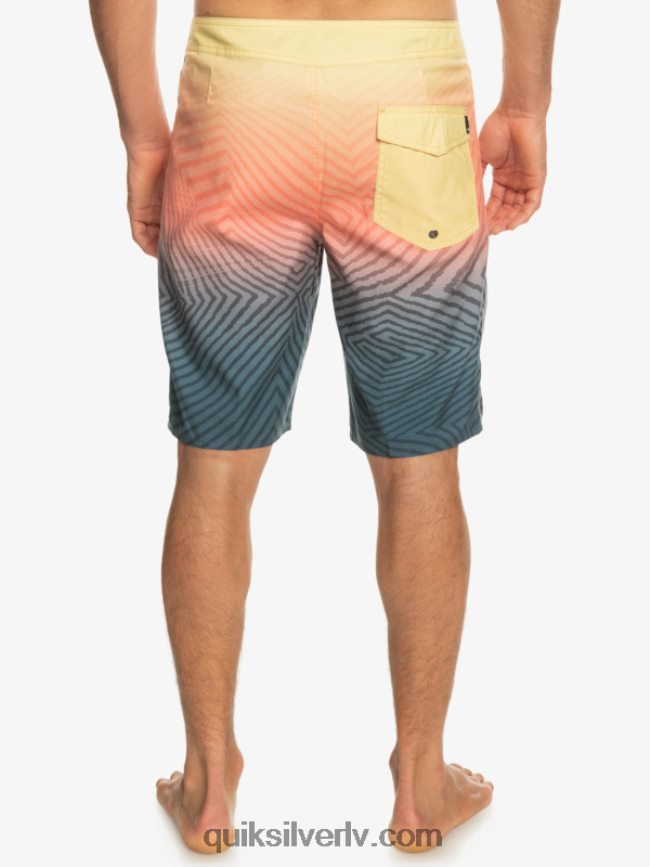 vīriešiem Quiksilver ikdienas velku izbalināt 20 dēļu šorti pusnakts flote 88064R1284