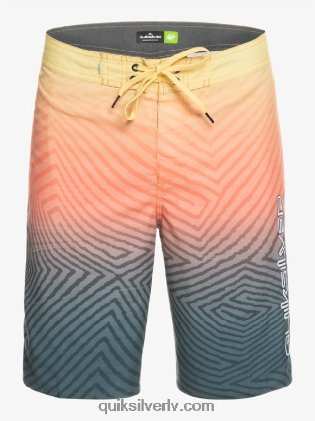 vīriešiem Quiksilver ikdienas velku izbalināt 20 dēļu šorti pusnakts flote 88064R1284